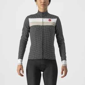 Castelli VOLARE LS Women Jersey Black / White | 3152TRVQK