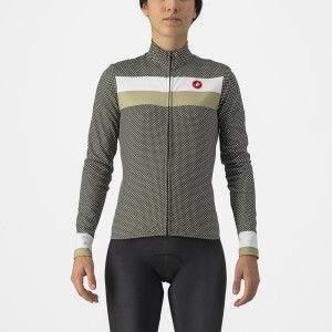 Castelli VOLARE LS Women Jersey Green / White / Green | 5934MTKJO