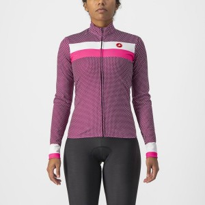 Castelli VOLARE LS Women Jersey White / Pink | 4861WYLUD