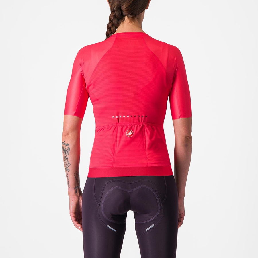 Castelli AERO PRO 7.0 W Women Jersey Red | 2830VLQXZ