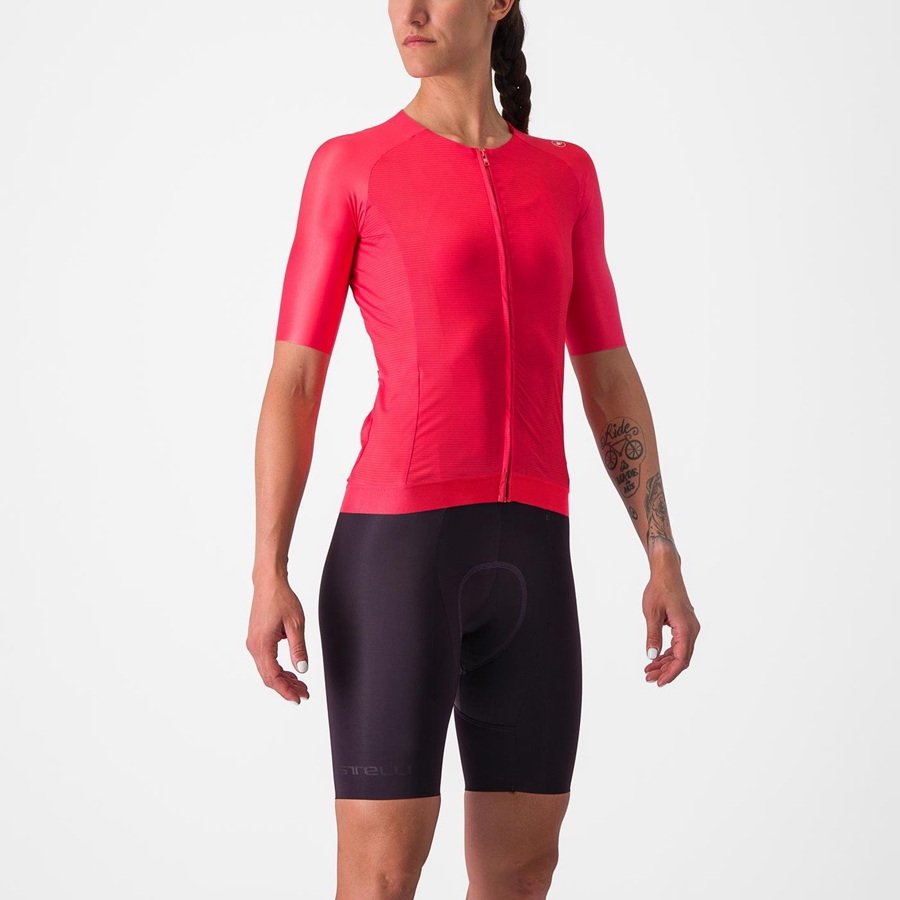 Castelli AERO PRO 7.0 W Women Jersey Red | 2830VLQXZ