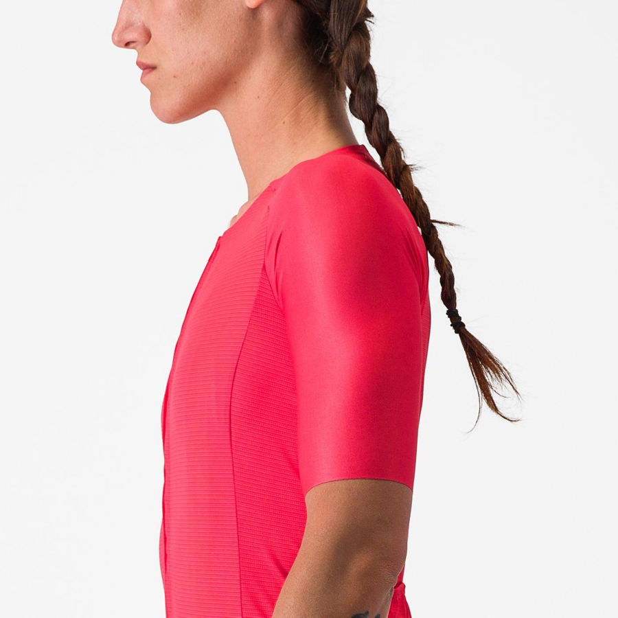 Castelli AERO PRO 7.0 W Women Jersey Red | 2830VLQXZ