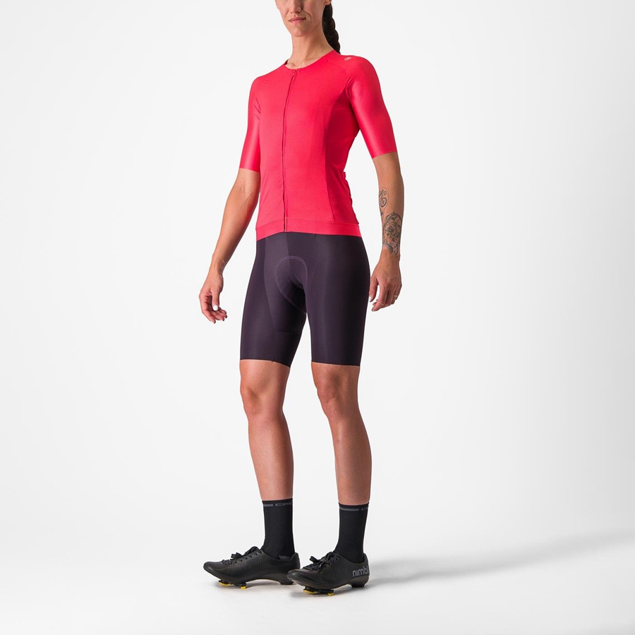 Castelli AERO PRO 7.0 W Women Jersey Red | 2830VLQXZ