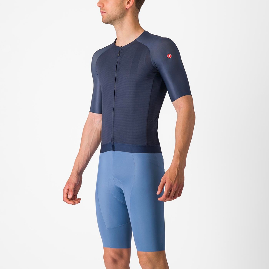 Castelli AERO RACE 7.0 Men Jersey Blue | 4851TJBOU