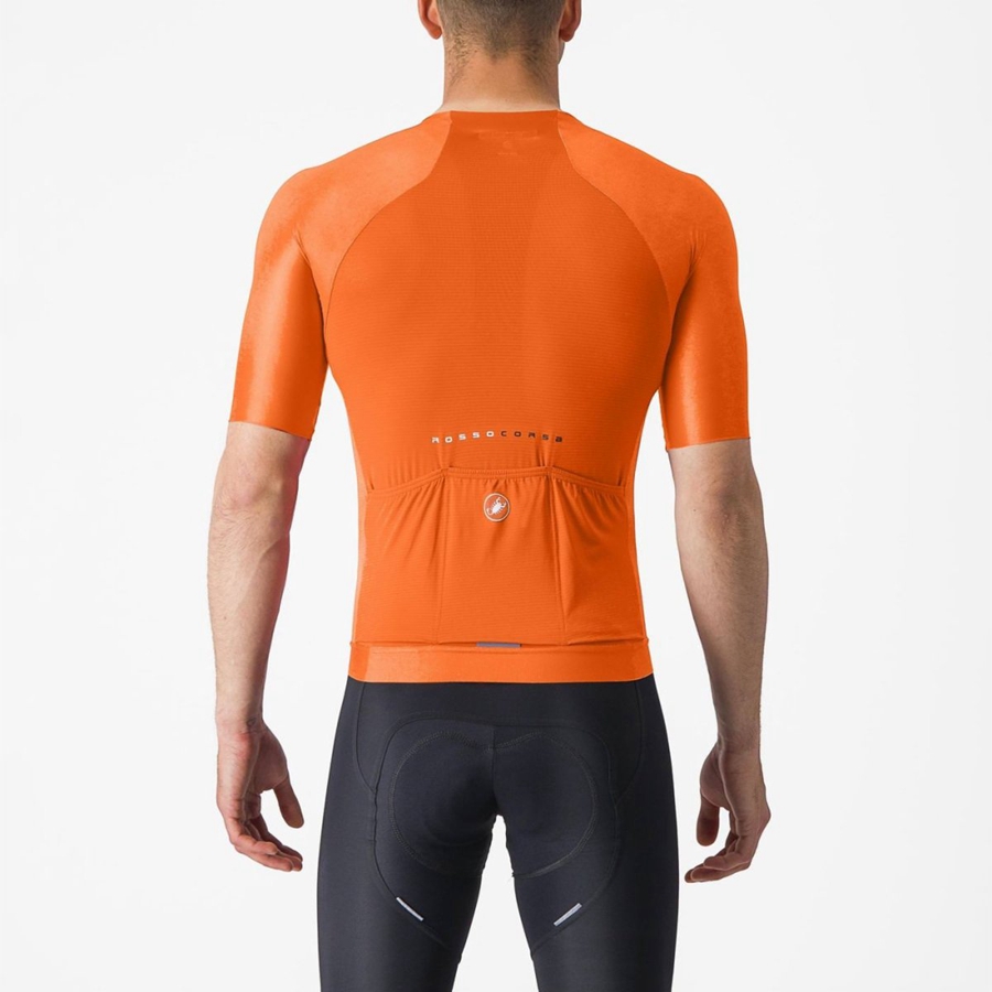 Castelli AERO RACE 7.0 Men Jersey Orange | 4169DSQCZ