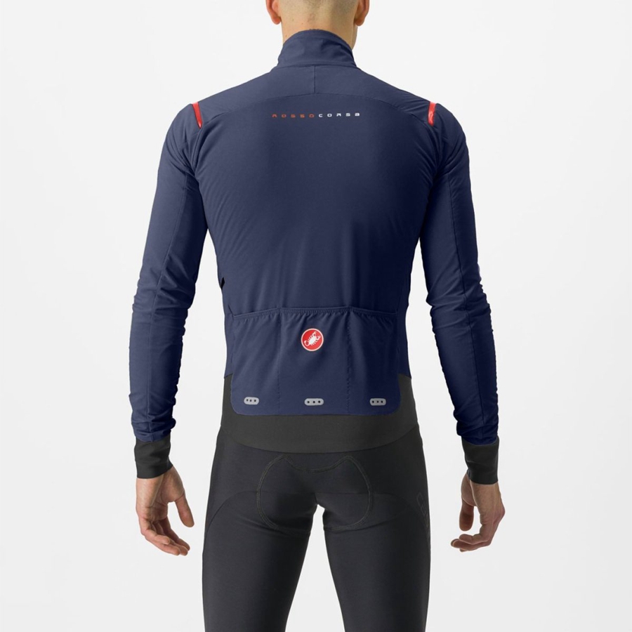 Castelli ALPHA FLIGHT ROS Men Jackets Blue / Red | 2396GPHFV