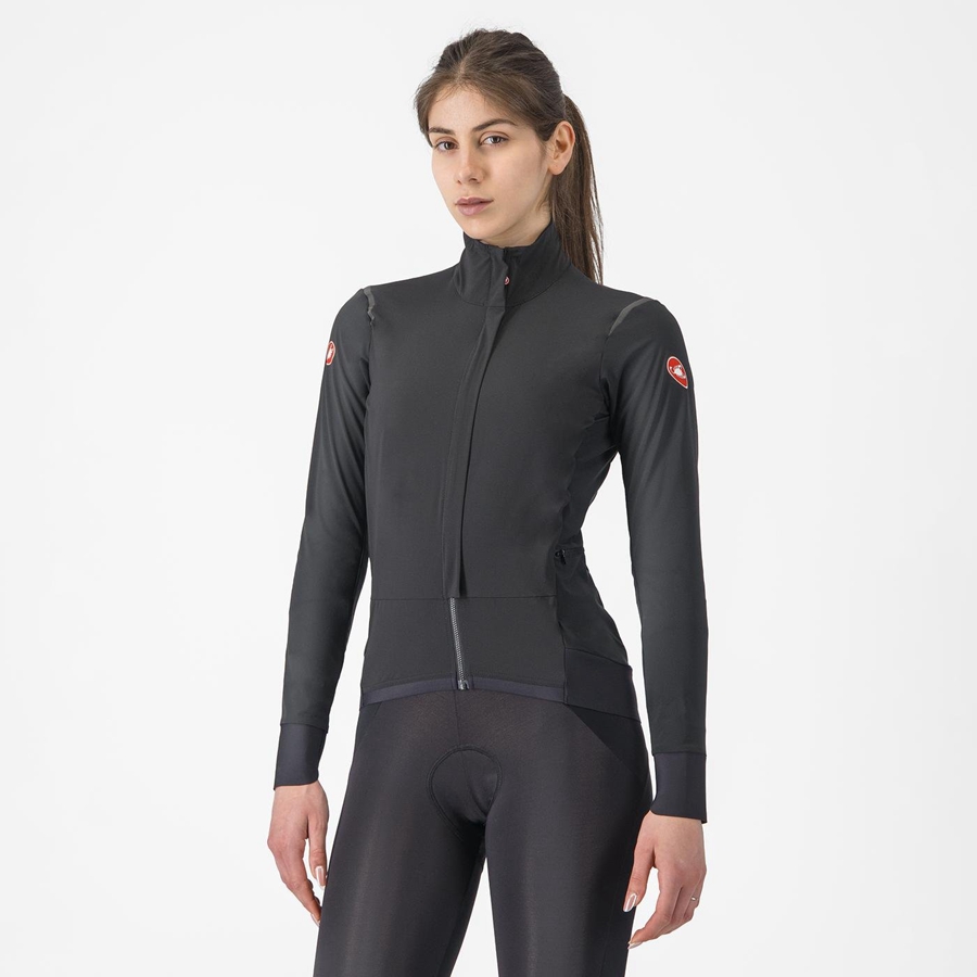 Castelli ALPHA FLIGHT ROS W Women Jackets Black / Black | 9283ZKMTF