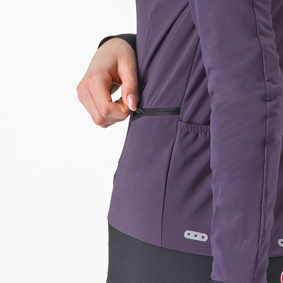 Castelli ALPHA FLIGHT ROS W Women Jackets Purple | 2136BXFKD