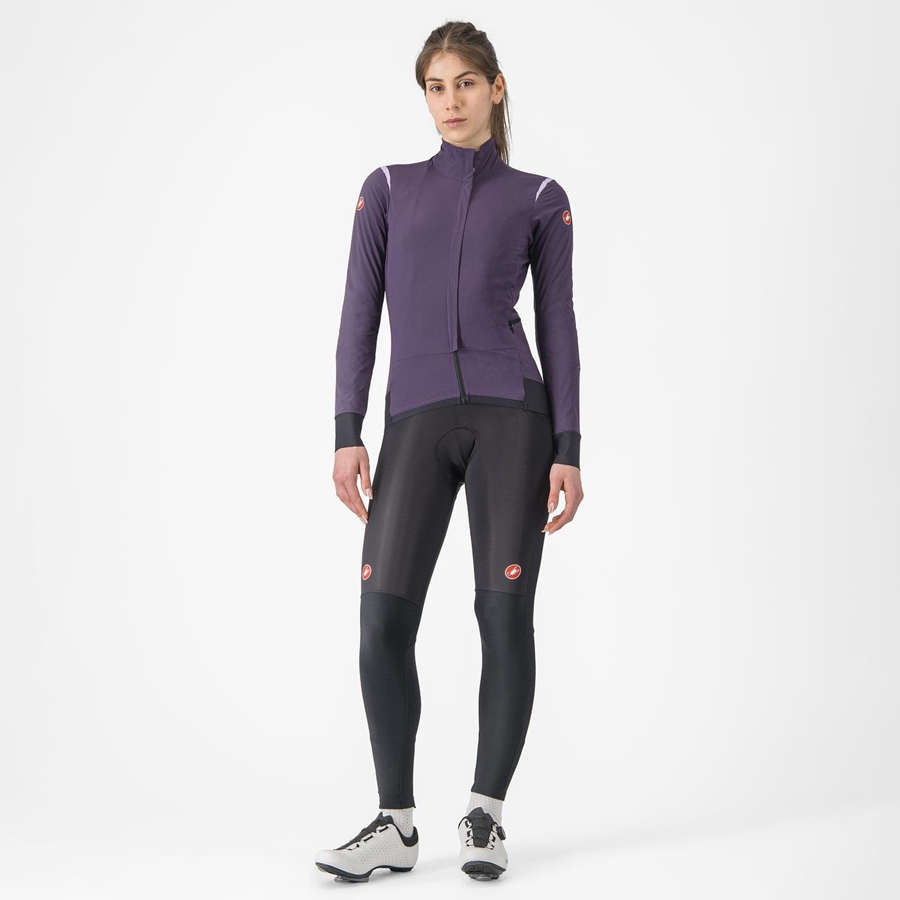 Castelli ALPHA FLIGHT ROS W Women Jackets Purple | 2136BXFKD