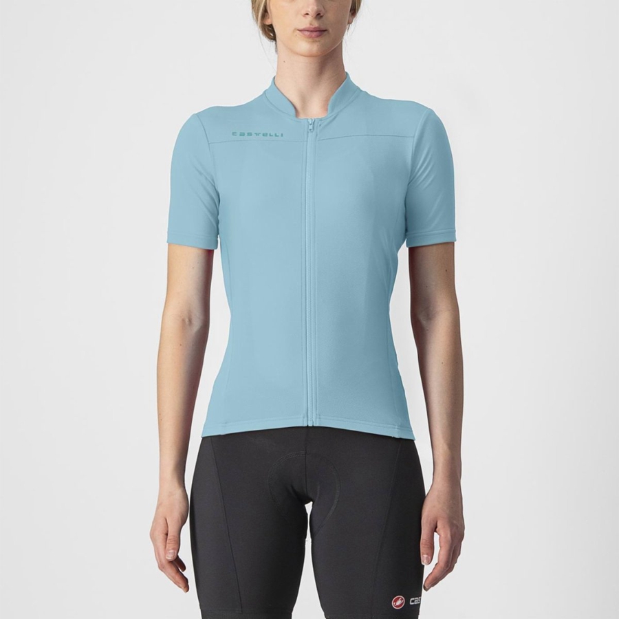 Castelli ANIMA 3 Women Jersey Blue | 7236DCOZX