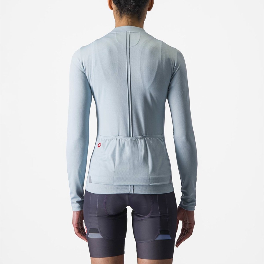 Castelli ANIMA 4 LONG SLEEVE Women Jersey Blue | 1786CRDAZ