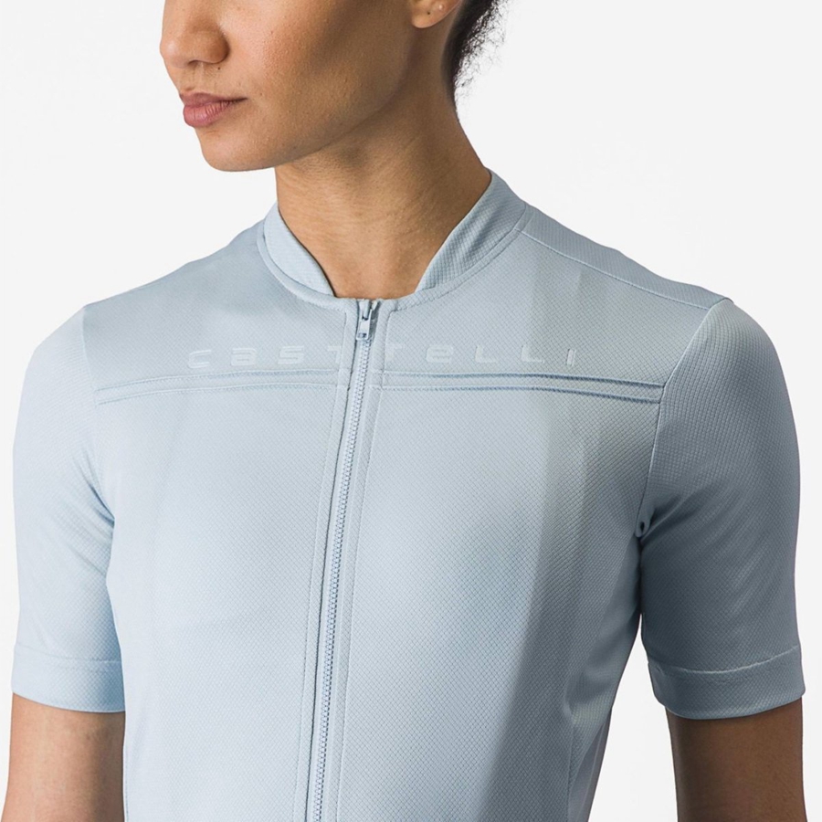 Castelli ANIMA 4 Women Jersey Blue | 7483QJXZO