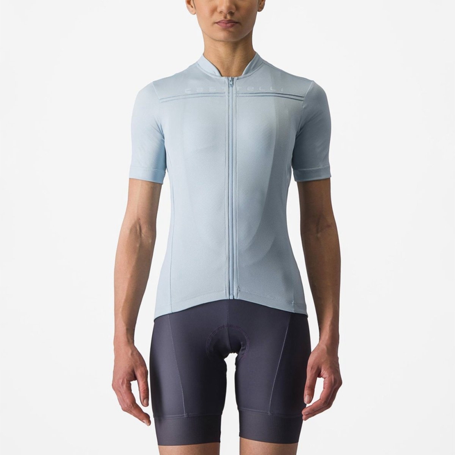 Castelli ANIMA 4 Women Jersey Blue | 7483QJXZO