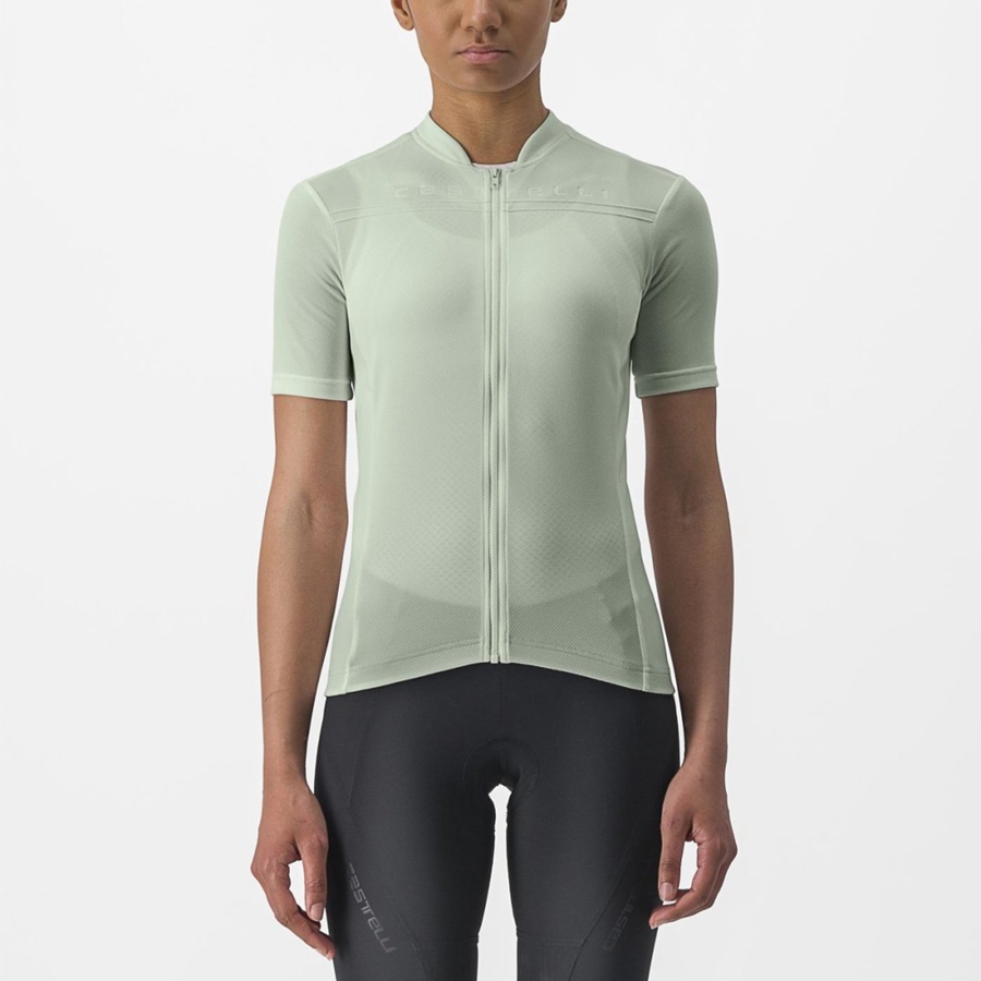 Castelli ANIMA 4 Women Jersey Green | 3586WNDCT