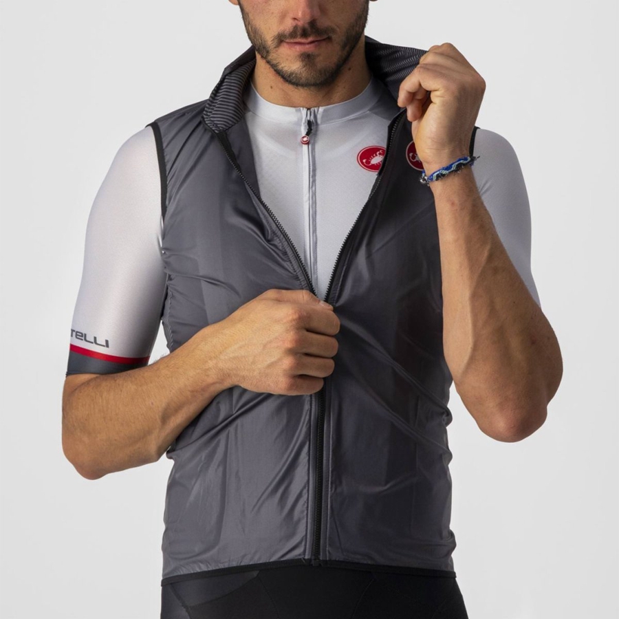 Castelli ARIA Men Vest Dark Grey | 4167EORPI