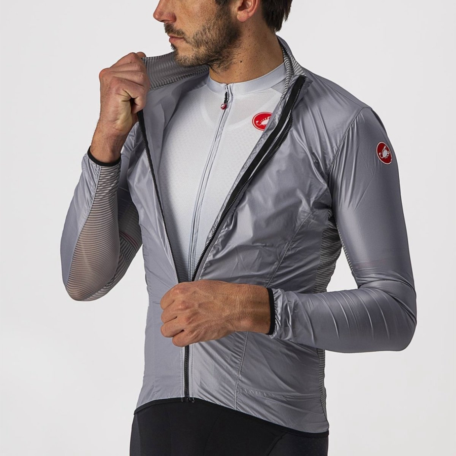 Castelli ARIA SHELL Men Protection Silver Grey | 3029TMXIG