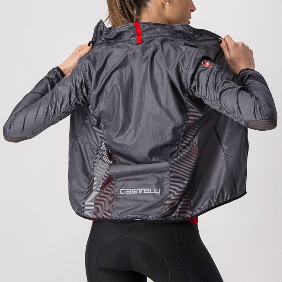 Castelli ARIA SHELL W Women Protection Dark Grey | 5291UWDON