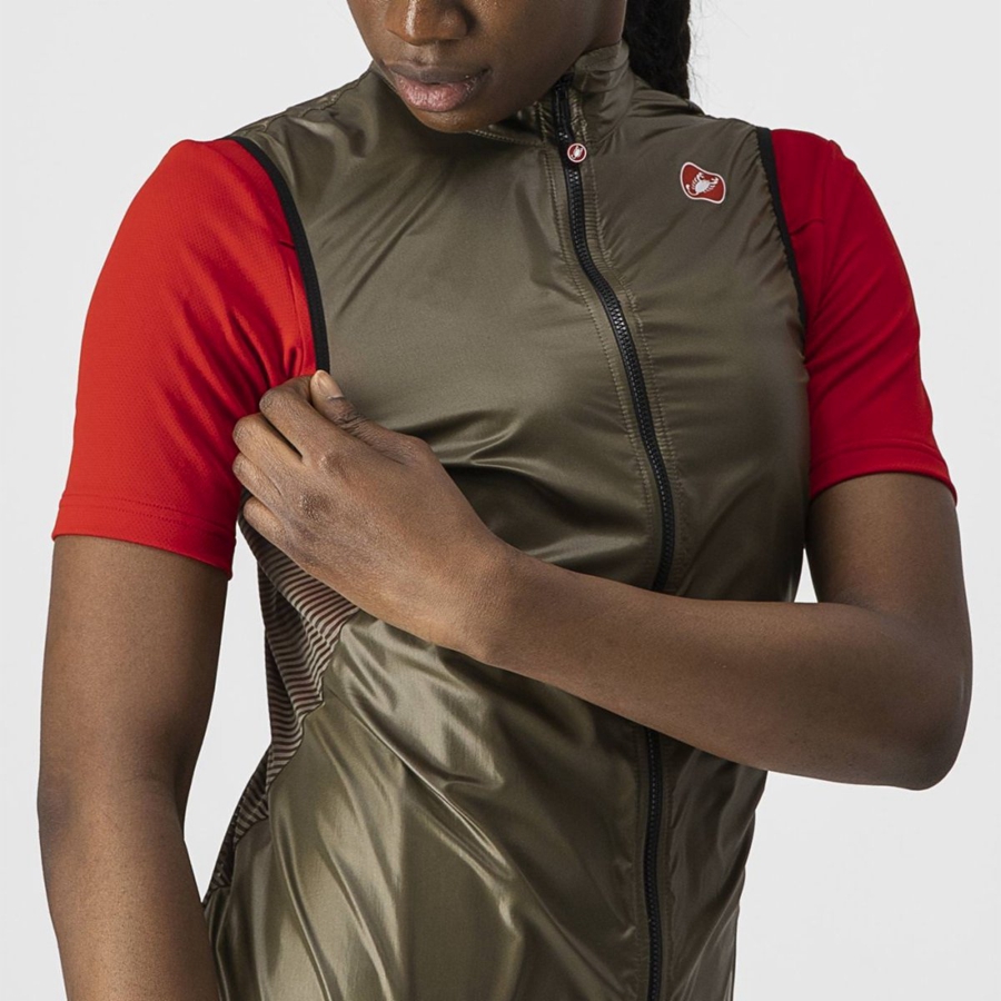 Castelli ARIA W Women Vest Brown | 3619YNCSM