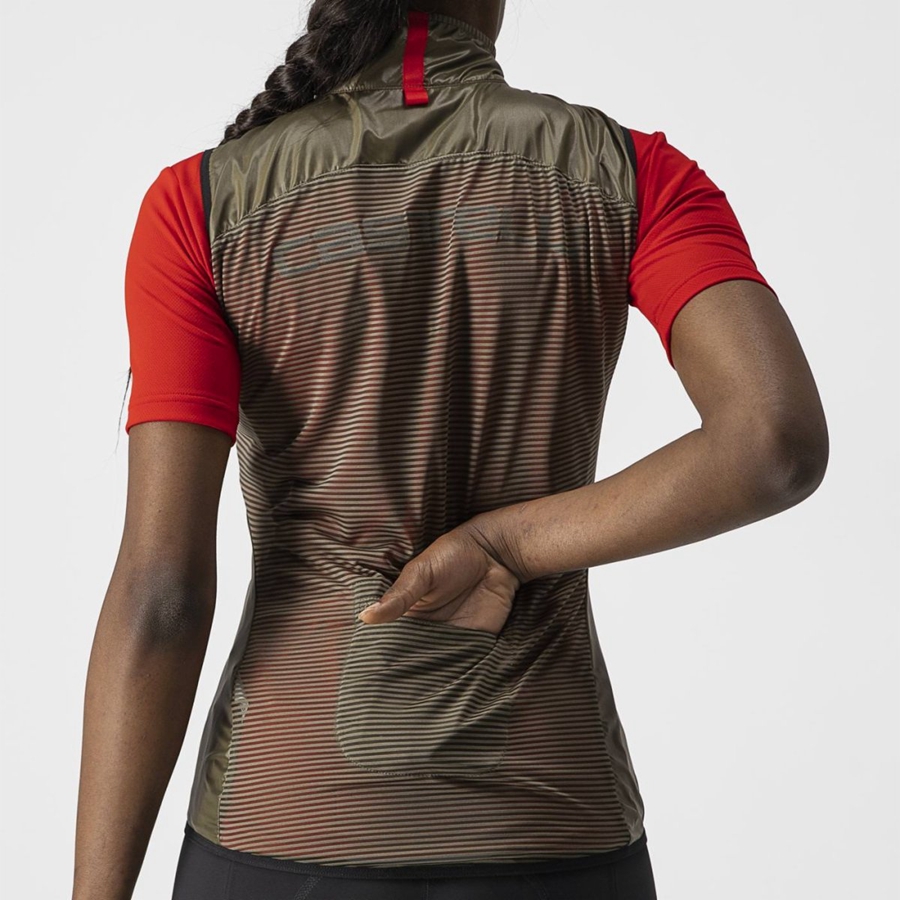 Castelli ARIA W Women Vest Brown | 3619YNCSM