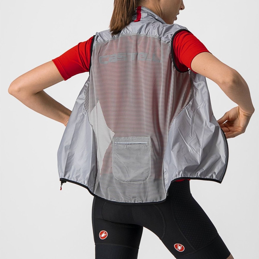 Castelli ARIA W Women Vest Silver Grey | 0293DIHZK