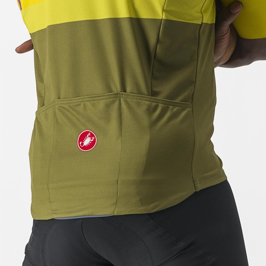 Castelli A BLOCCO Men Jersey Green | 1824OICWJ