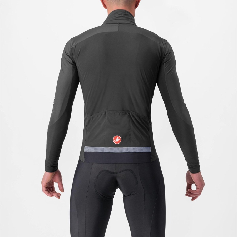 Castelli BETA RoS Men Jackets Grey / Dark Grey / Red | 5279PUNLE