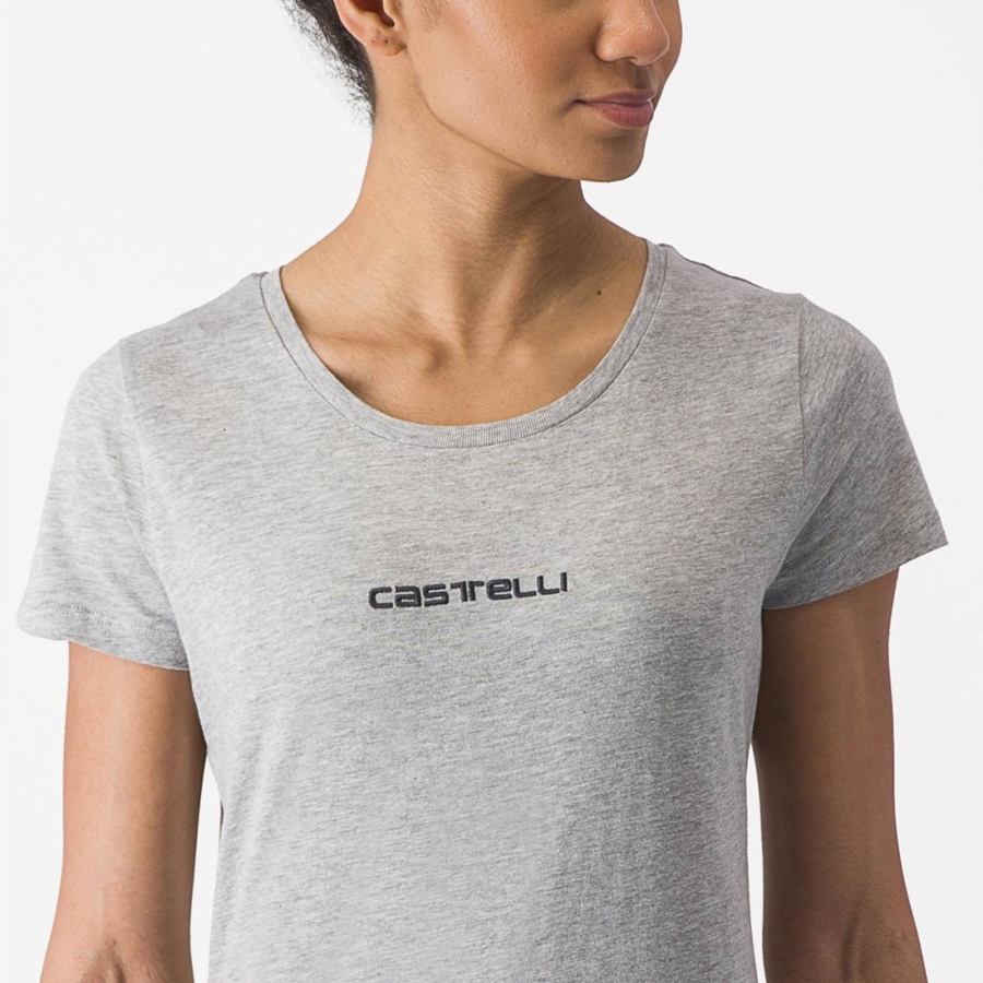 Castelli CASTELLI CLASSICO W TEE Women Casual Light Grey | 2387UFICY