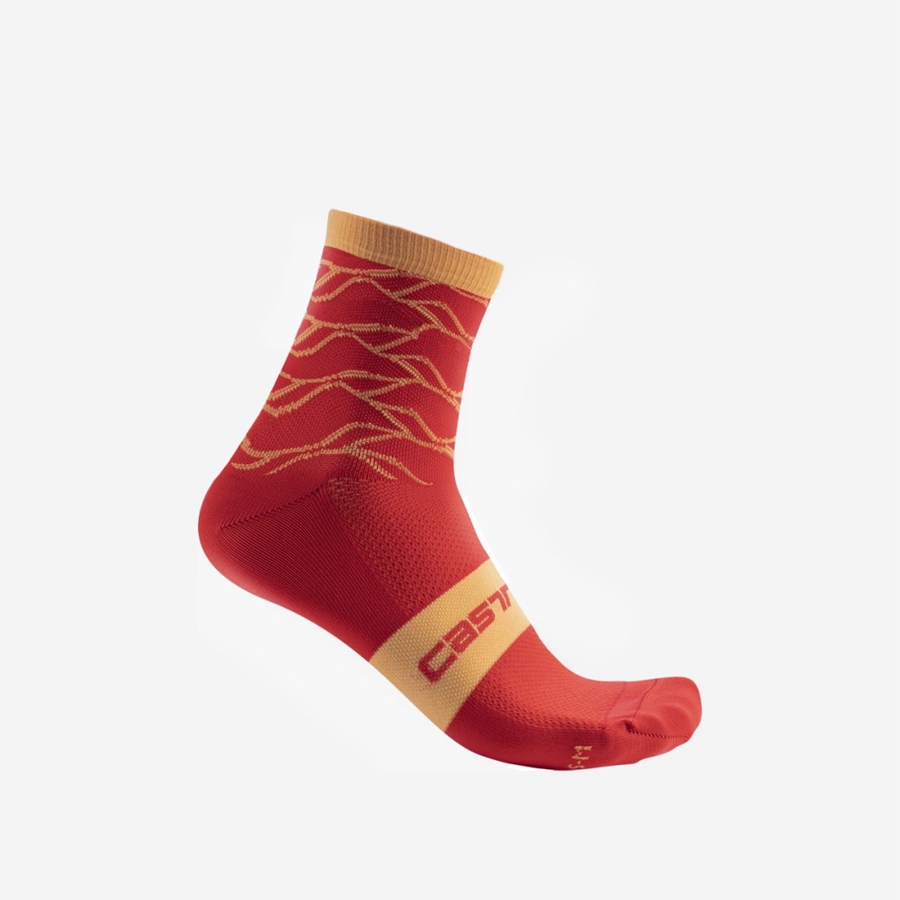 Castelli CLIMBER\'S 3.0 12 CM Women Socks Orange | 0591VDMLT