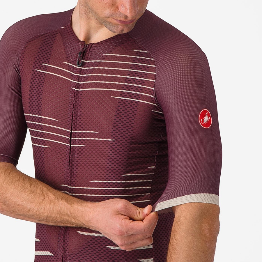 Castelli CLIMBER'S 4.0 Men Jersey Deep Burgundy / Silver | 1682ZEANH