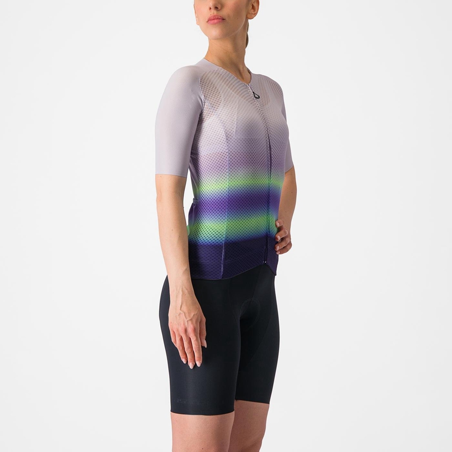 Castelli CLIMBER'S 4.0 W Women Jersey Purple White / Green / Dark Purple | 6149VBTWQ