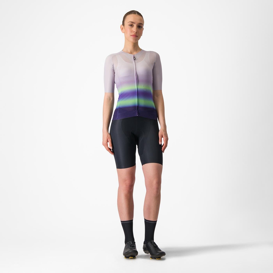 Castelli CLIMBER'S 4.0 W Women Jersey Purple White / Green / Dark Purple | 6149VBTWQ