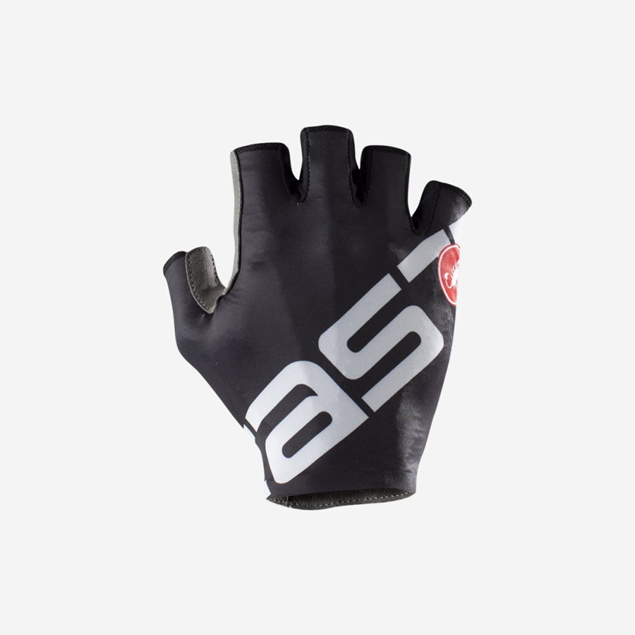 Castelli COMPETIZIONE 2 Men Gloves Black / Silver | 0247WUJQY