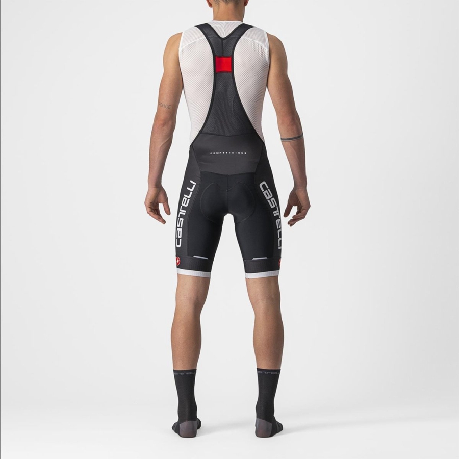 Castelli COMPETIZIONE KIT Men Bib Shorts Black / Silver Grey | 1897IWAZR