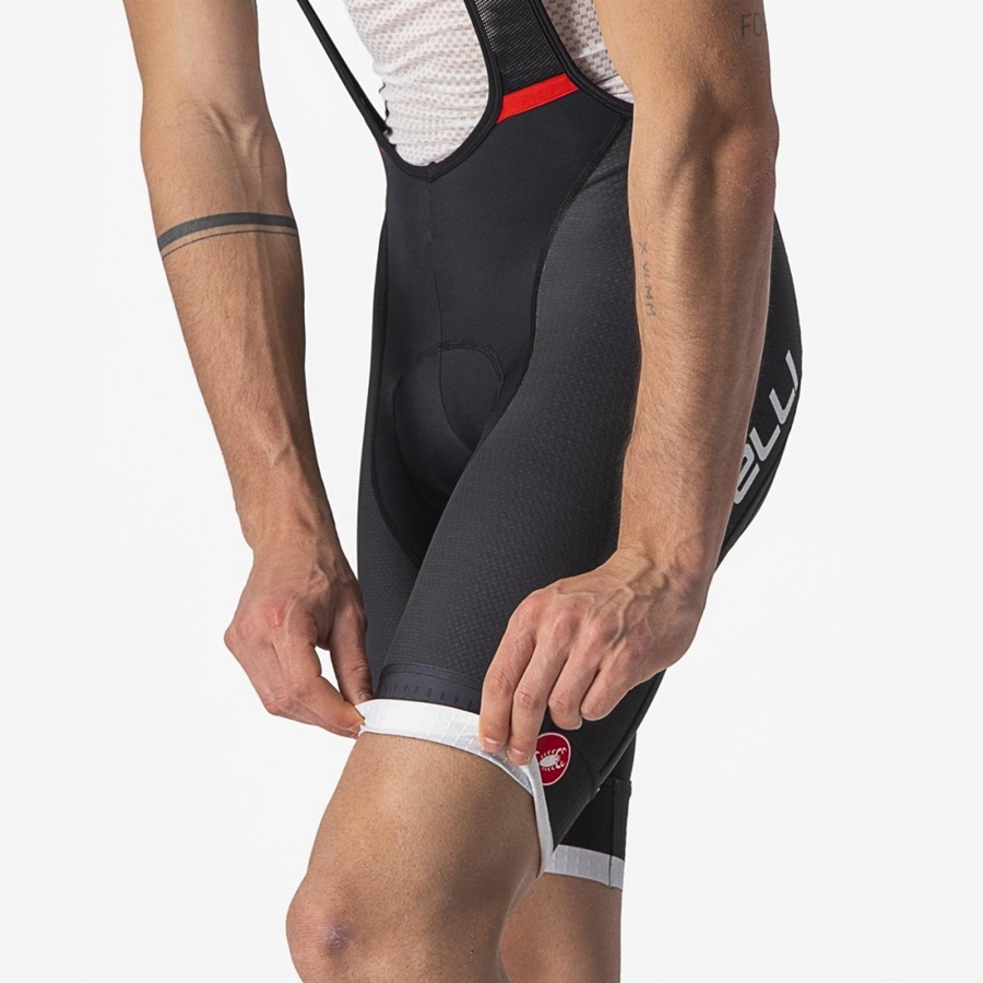 Castelli COMPETIZIONE KIT Men Bib Shorts Black / Silver Grey | 1897IWAZR