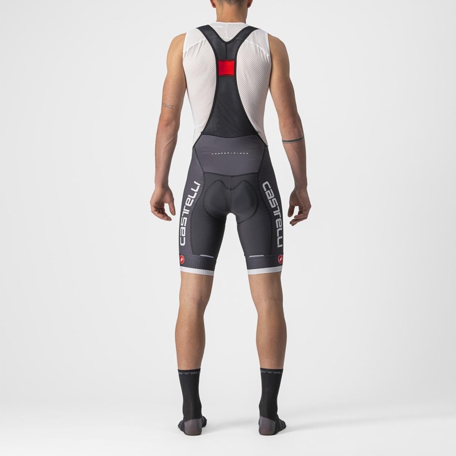 Castelli COMPETIZIONE KIT Men Bib Shorts Dark Grey / Silver Grey | 8546PBULS