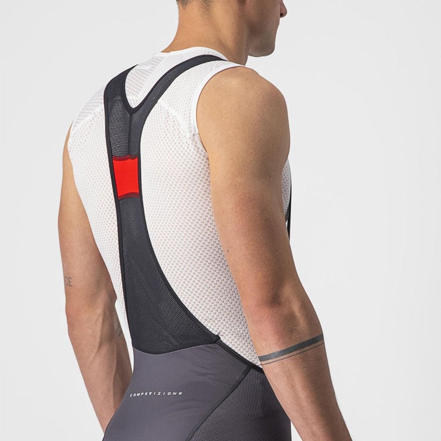 Castelli COMPETIZIONE KIT Men Bib Shorts Dark Grey / Silver Grey | 8546PBULS