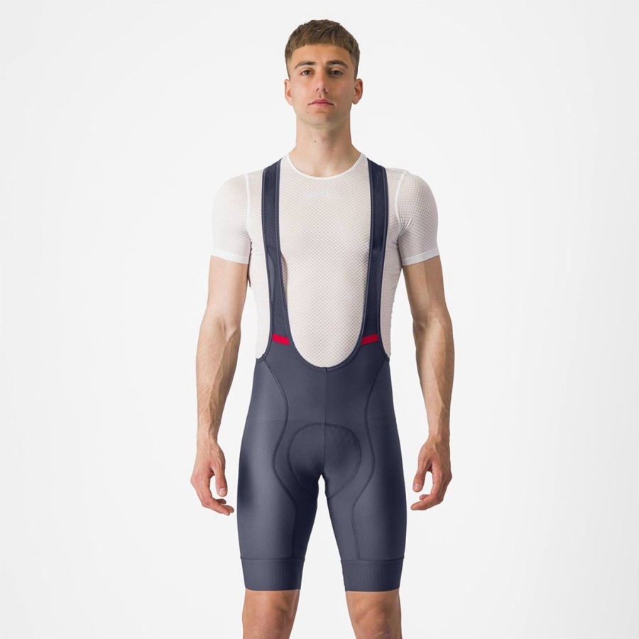 Castelli COMPETIZIONE Men Bib Shorts Blue | 6529YHVFN