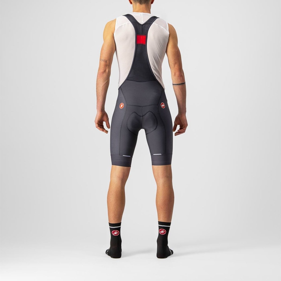 Castelli COMPETIZIONE Men Bib Shorts Dark Grey | 3795YZCXH