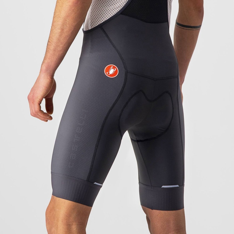 Castelli COMPETIZIONE Men Bib Shorts Dark Grey | 3795YZCXH