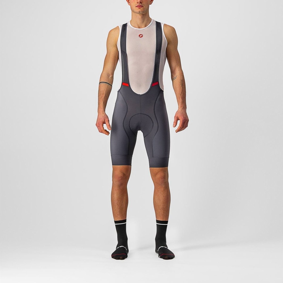 Castelli COMPETIZIONE Men Bib Shorts Dark Grey | 3795YZCXH