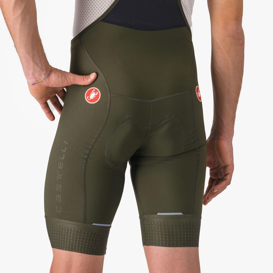 Castelli COMPETIZIONE Men Bib Shorts Deep Green | 8672UZSVL