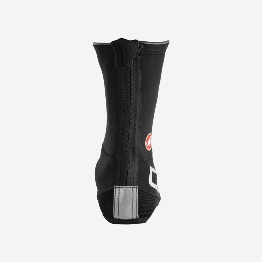 Castelli DILUVIO UL Men Shoecovers Black / Silver | 3685OJEDV