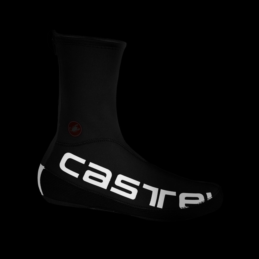 Castelli DILUVIO UL Men Shoecovers Black / Silver | 3685OJEDV