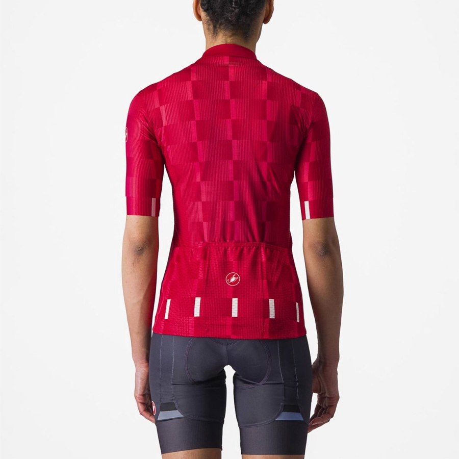 Castelli DIMENSIONE Women Jersey Red / White | 7015EMAJC