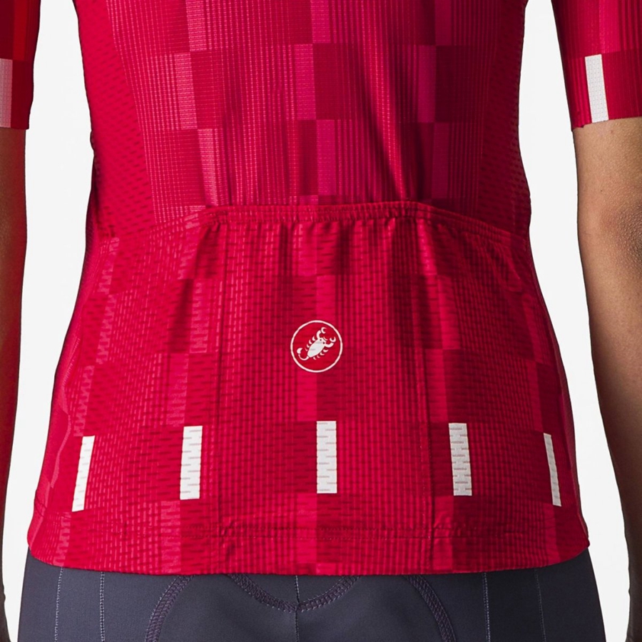 Castelli DIMENSIONE Women Jersey Red / White | 7015EMAJC