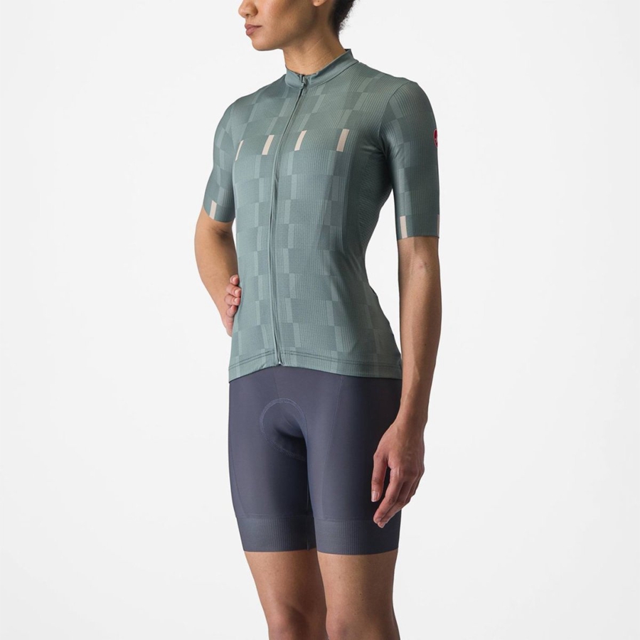 Castelli DIMENSIONE Women Jersey Turquoise | 5789QGKTN