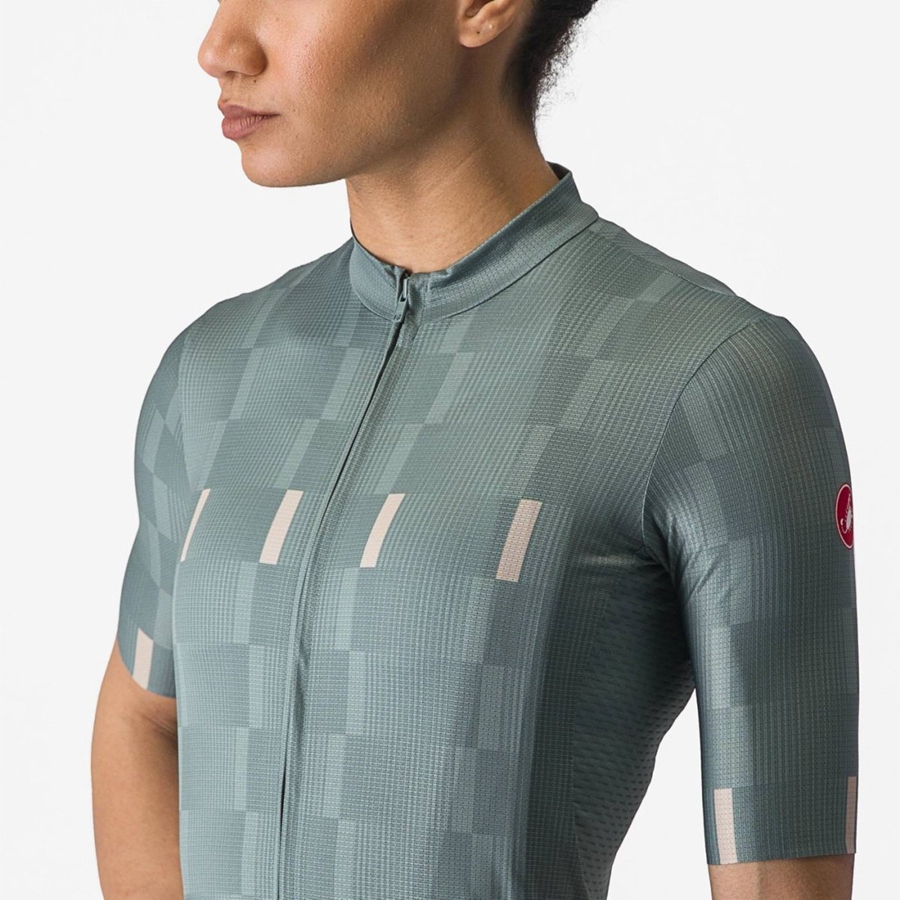 Castelli DIMENSIONE Women Jersey Turquoise | 5789QGKTN