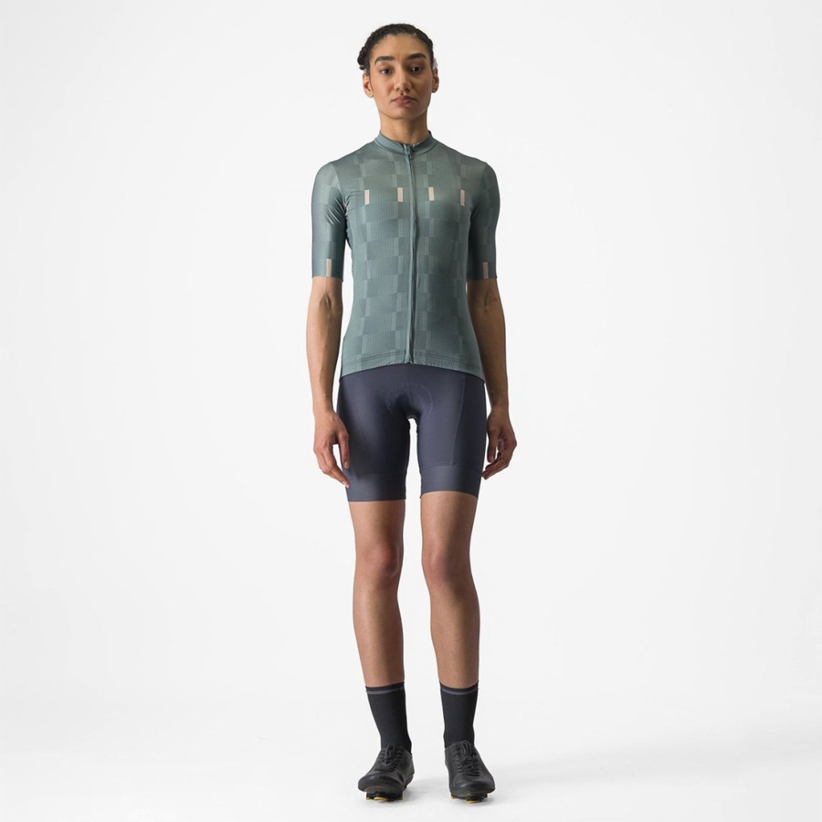 Castelli DIMENSIONE Women Jersey Turquoise | 5789QGKTN