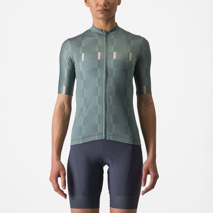 Castelli DIMENSIONE Women Jersey Turquoise | 5789QGKTN