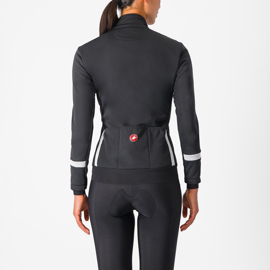 Castelli DINAMICA 2 Women Jackets Black / White | 7256MTGNV